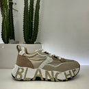Voile Blanche sneaker modello CLUB suede/nylon laminato oro
