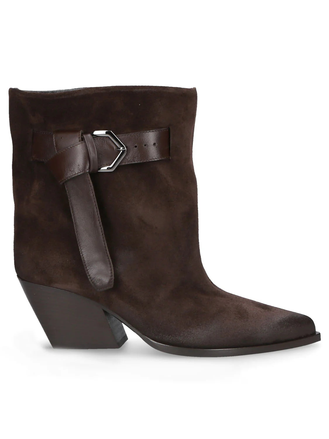 Elena Iachi texano suede t.moro con cintura