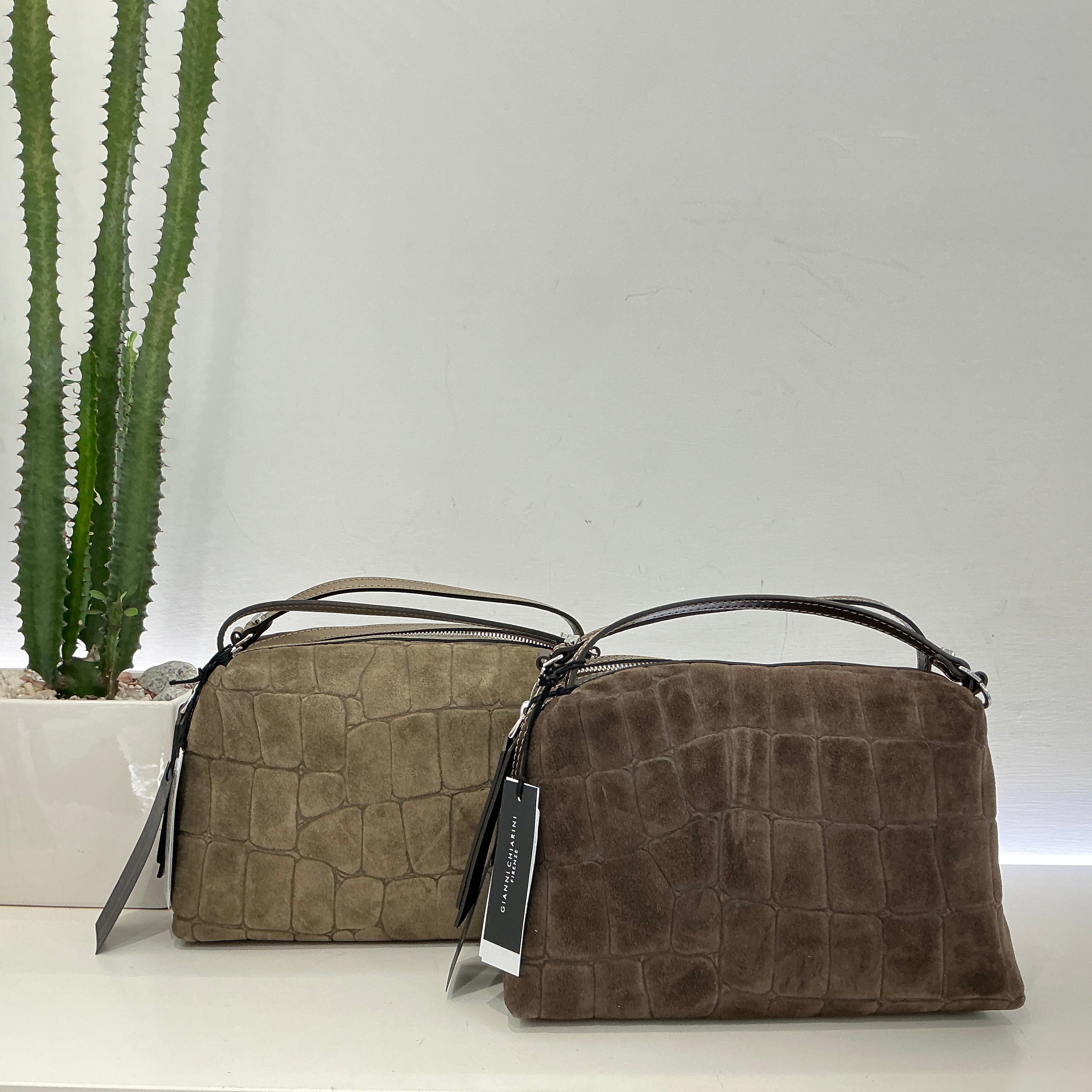 Gianni Chiarini borsa  linea ALIFA COCCO camoscio (formato medio)
