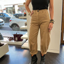 KIKISIX pantalone baloon nocciola