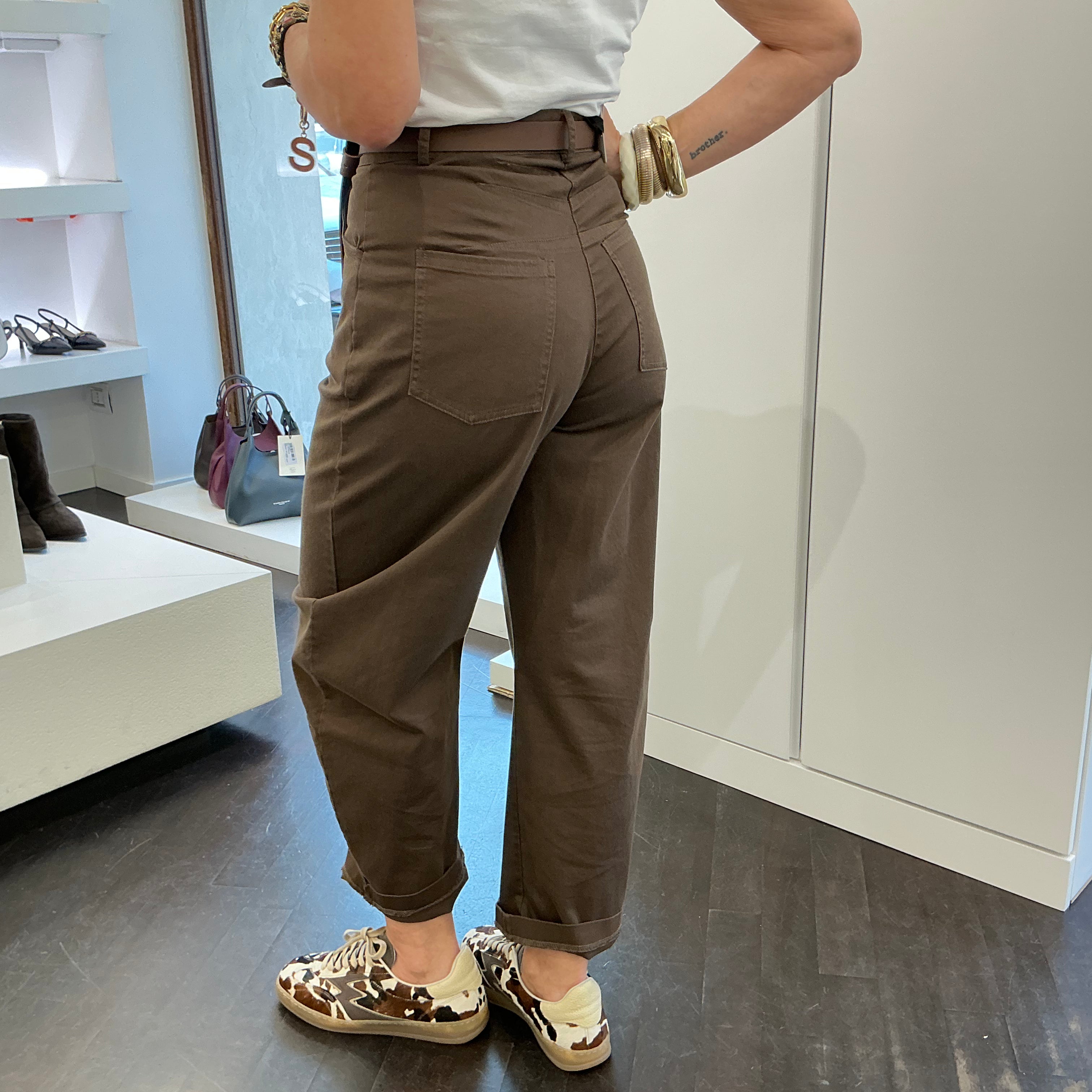 KIKISIX pantalone baloon moro