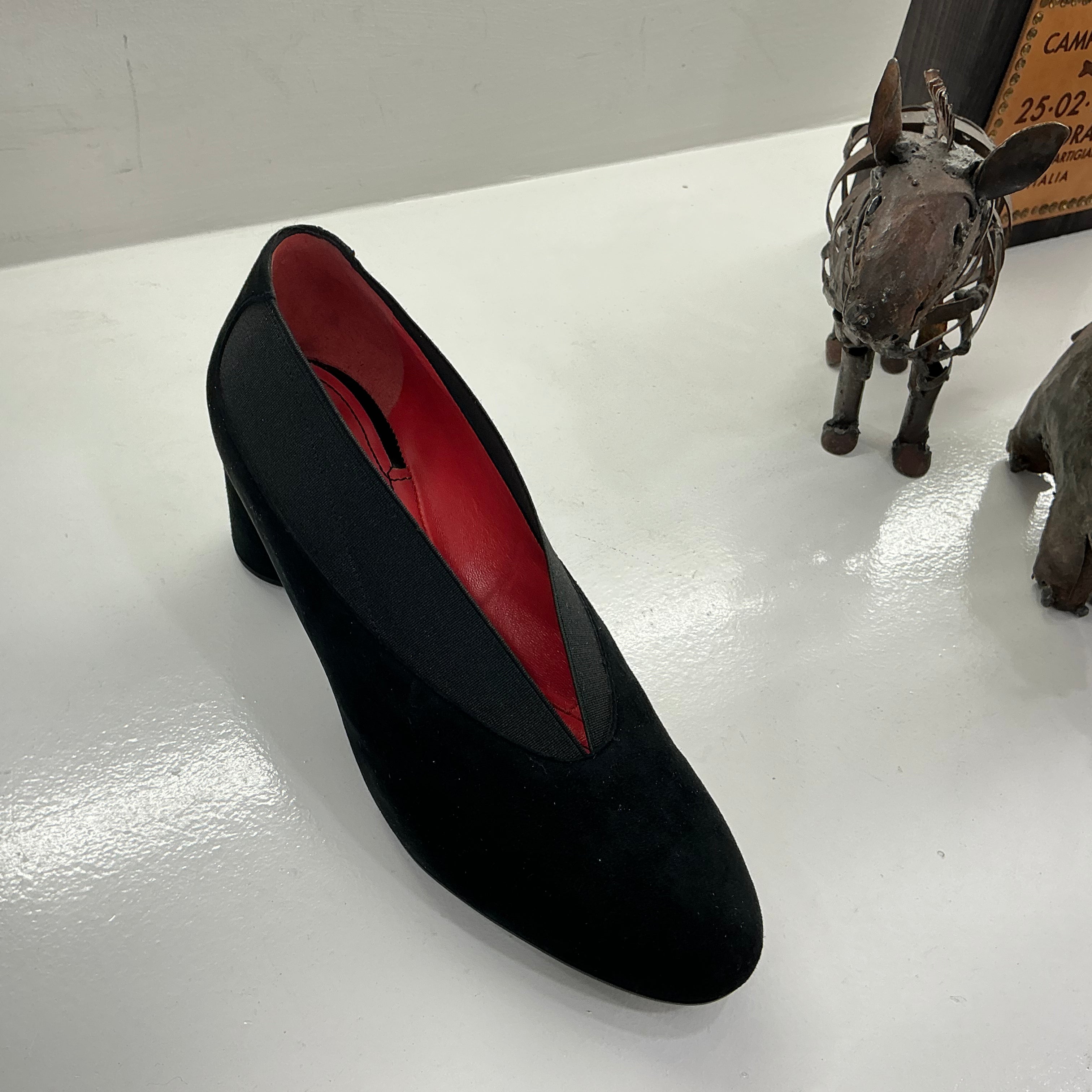 Décolleté suede nero PAS DE ROUGE