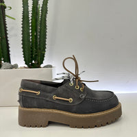 ANTICA BOTTEGA mocassino modello barca GRIGIO