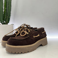 ANTICA BOTTEGA mocassino modello barca CHOCOLATE