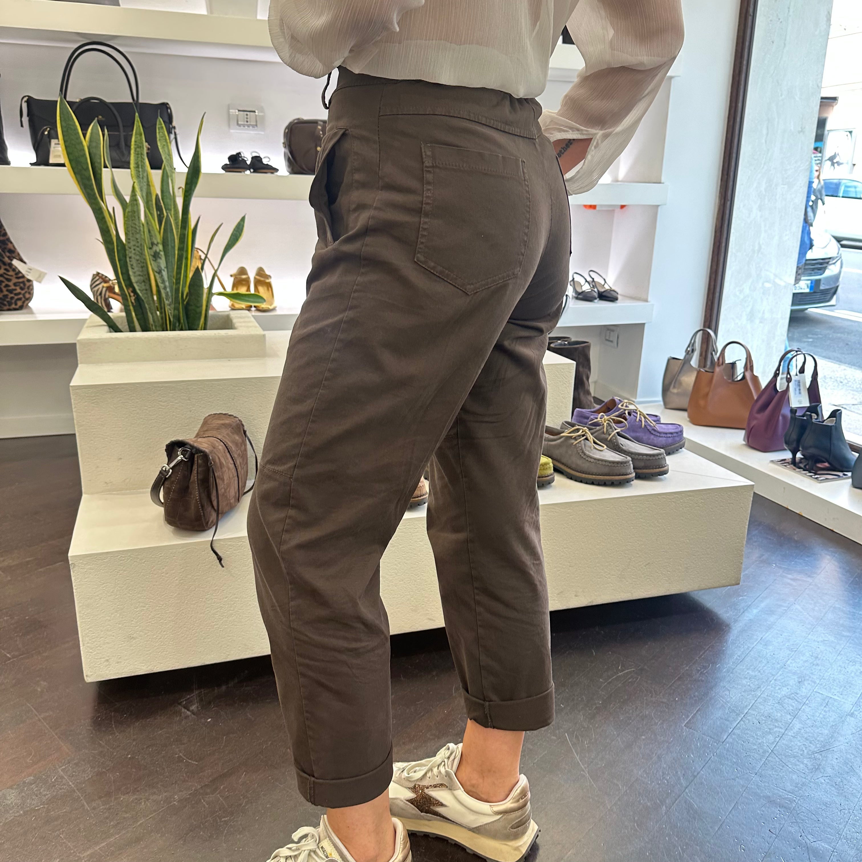 KIKISIX pantalone LUNA color t.moro