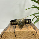Campomaggi bracciale MERAVIGLIA moro con cuore oro
