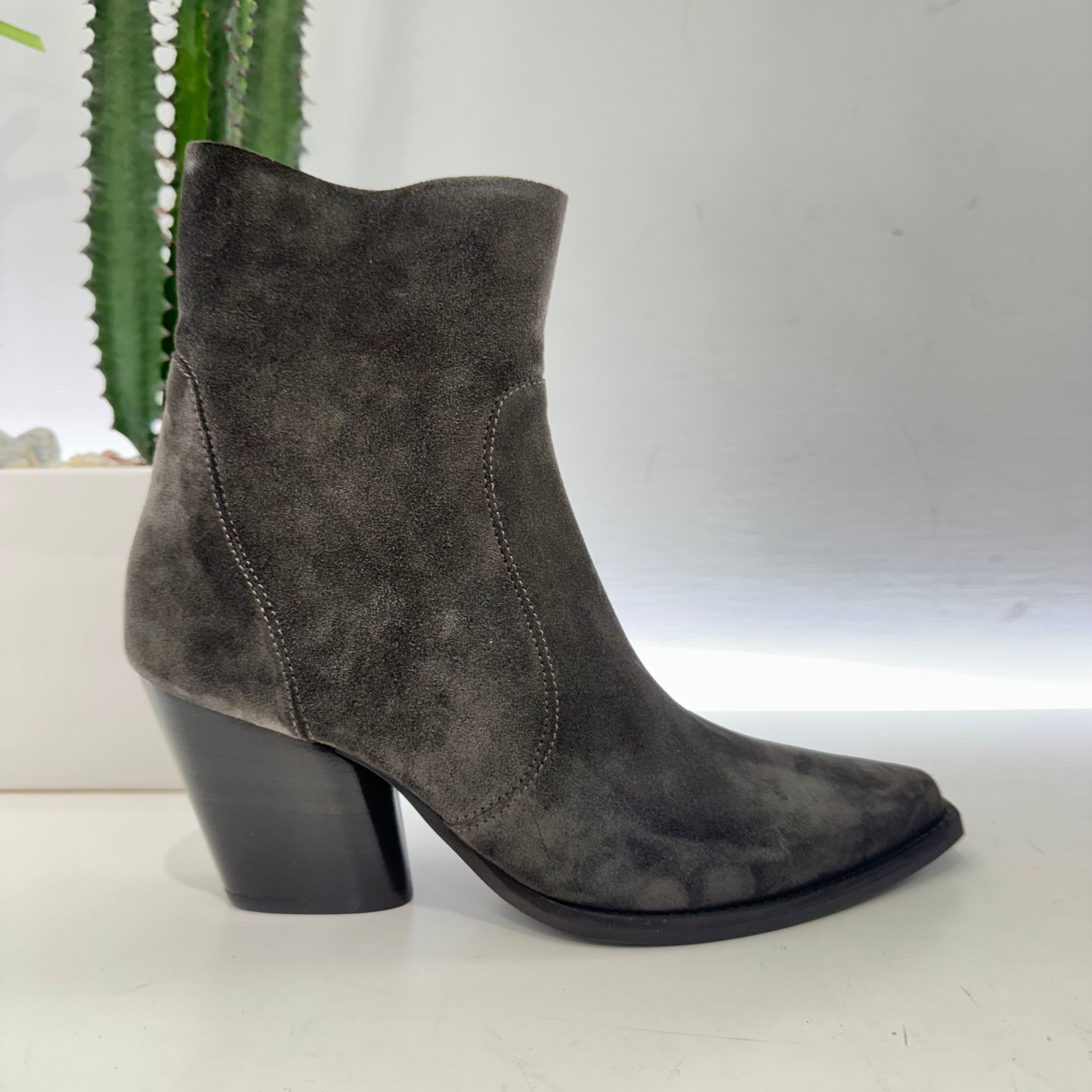 ENJOY stivaletto texano  suede FANGO
