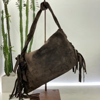 Maxiborsa DORICO CAMILLA t.moro suede con frange