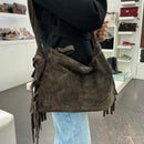 Maxiborsa DORICO CAMILLA t.moro suede con frange