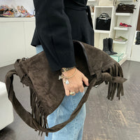 Maxiborsa DORICO CAMILLA t.moro suede con frange