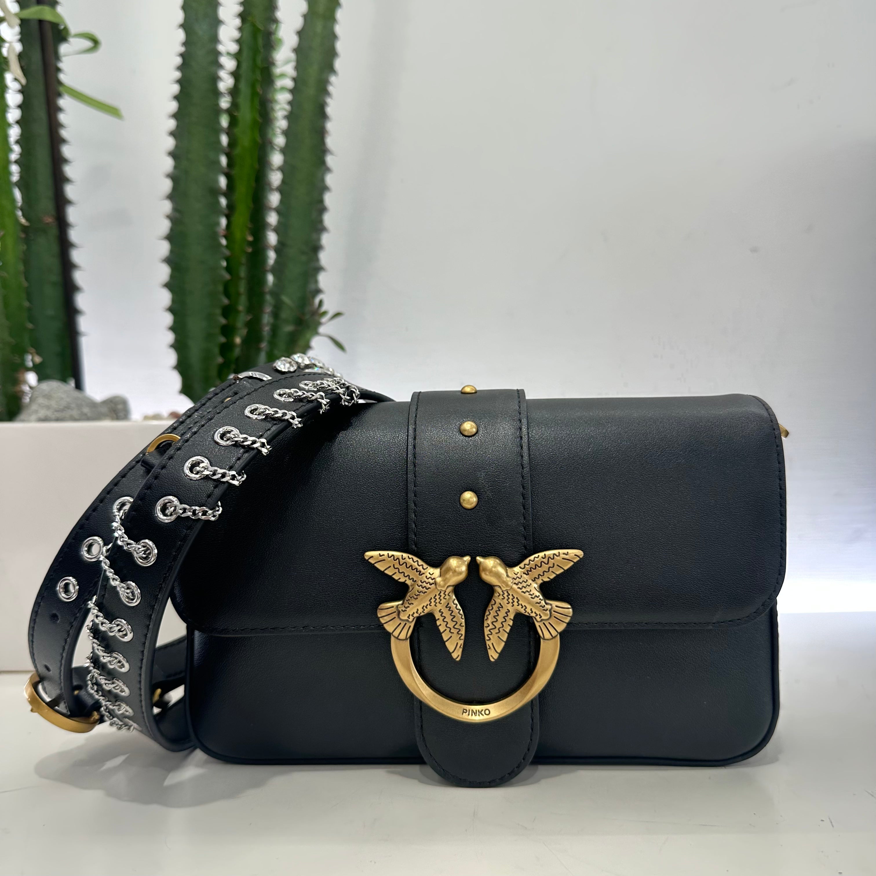 PINKO borsa LOVE ONE MINY tracolla diamanti