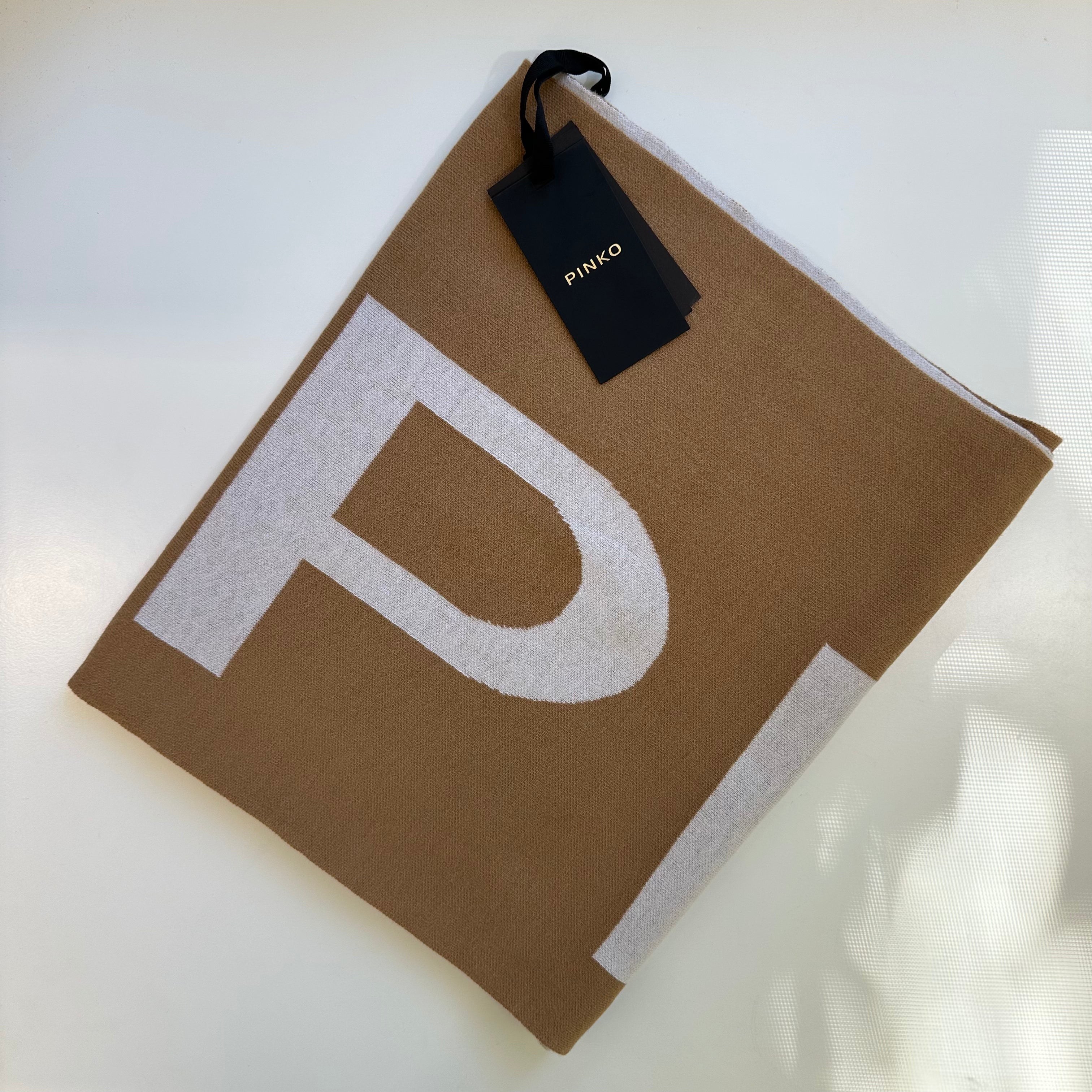 Pinko sciarpa BEIGE con logo lettering