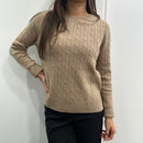 KIKISIX maglione girocollo con trecce