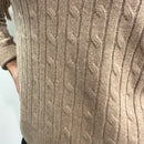 KIKISIX maglione girocollo con trecce