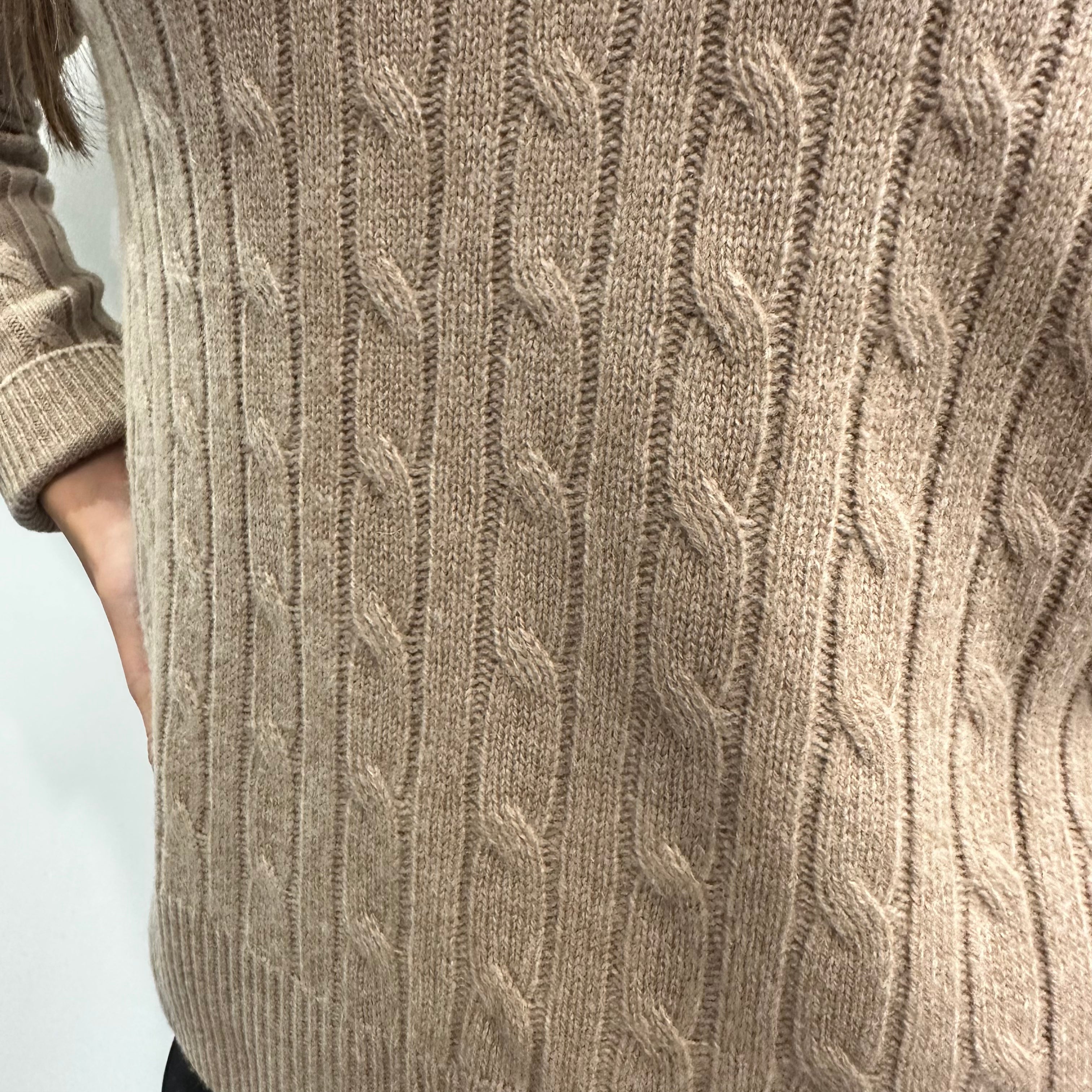 KIKISIX maglione girocollo con trecce