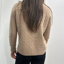 KIKISIX maglione girocollo con trecce