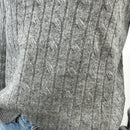 KIKISIX maglione girocollo con trecce