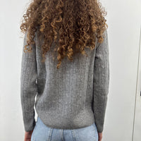 KIKISIX maglione girocollo con trecce