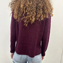 KIKISIX maglione girocollo con trecce