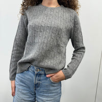 KIKISIX maglione girocollo con trecce