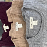KIKISIX maglione girocollo con trecce