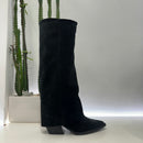 Texano LIDIA suede nero