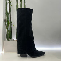 Texano LIDIA suede nero