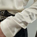 Kikisix camicia SCOLLO A V burro