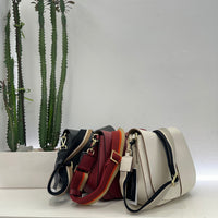 Gianni Chiarini borsa linea Helena Round formato medio TRACOLLA TESSUTO RIGHE