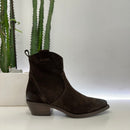 Stivaletto texano PAKY pellame scamosciato t.moro tacco 20