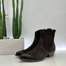 Stivaletto texano PAKY pellame scamosciato t.moro tacco 20