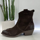 Stivaletto texano PAKY pellame scamosciato t.moro tacco 20