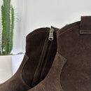 Stivaletto texano PAKY pellame scamosciato t.moro tacco 20