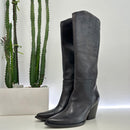 Enjoy stivale ANNA gambale tubo in nappa invecchiata moro