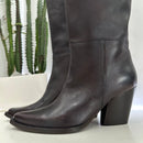 Enjoy stivale ANNA gambale tubo in nappa invecchiata moro