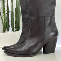 Enjoy stivale ANNA gambale tubo in nappa invecchiata moro