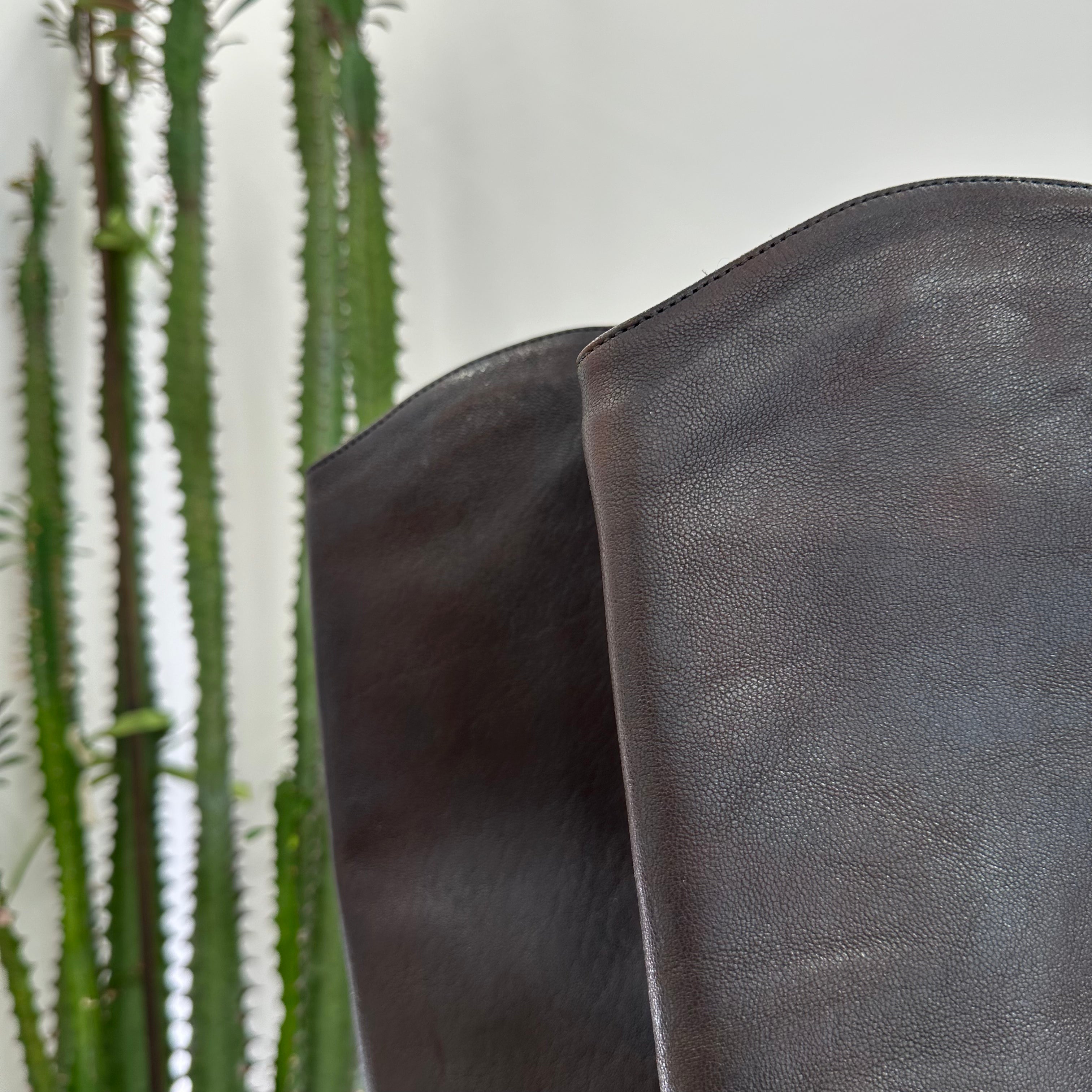 Enjoy stivale ANNA gambale tubo in nappa invecchiata moro