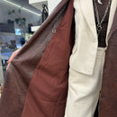 Cappotto lungo doppio petto ecopelle STAMPA COCCO