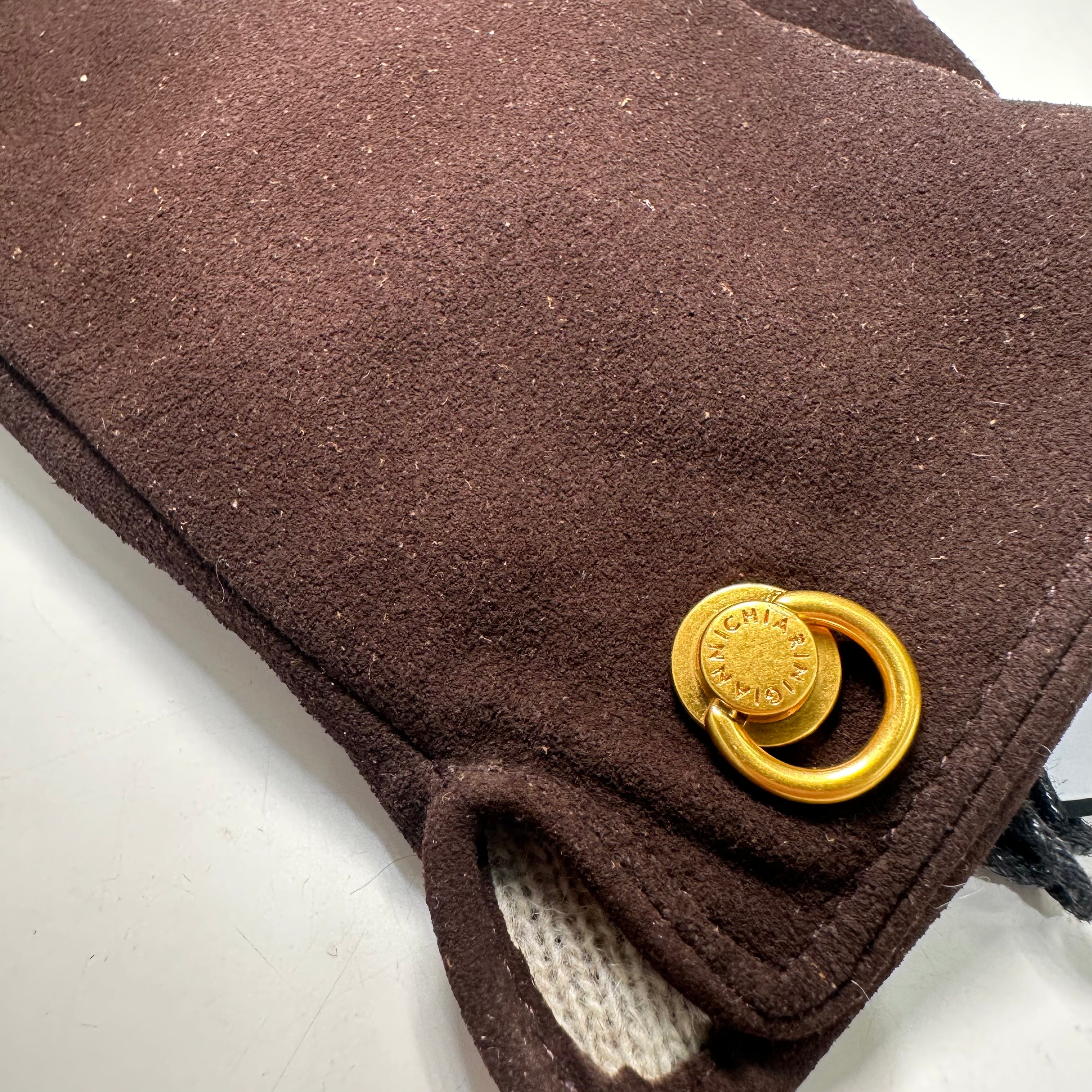 Gianni Chiarini guanto in pelle suede t.moro