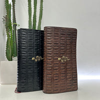 Alberto Luti pochette stampa cocco accessorio shake oro