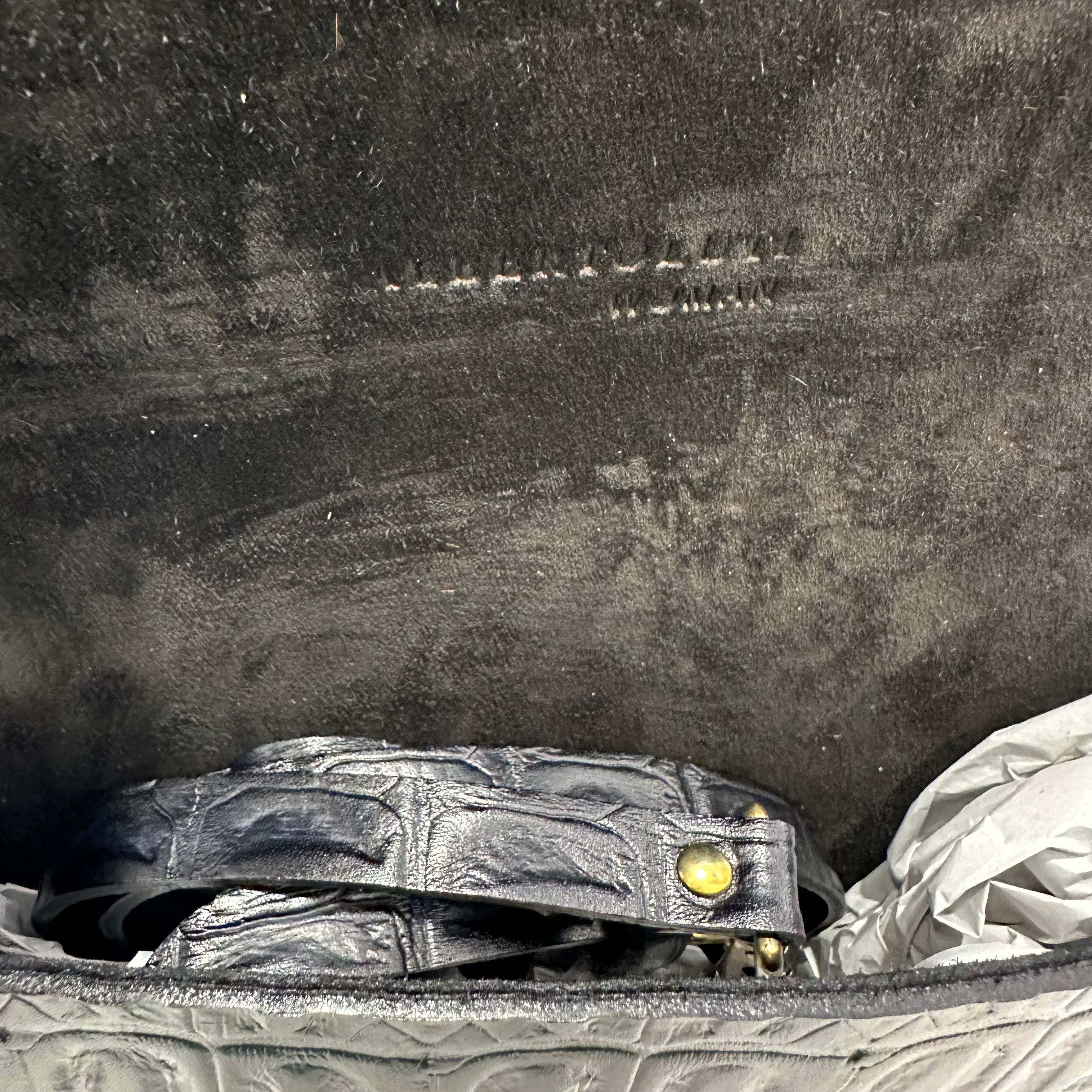 Alberto Luti pochette stampa cocco accessorio shake oro