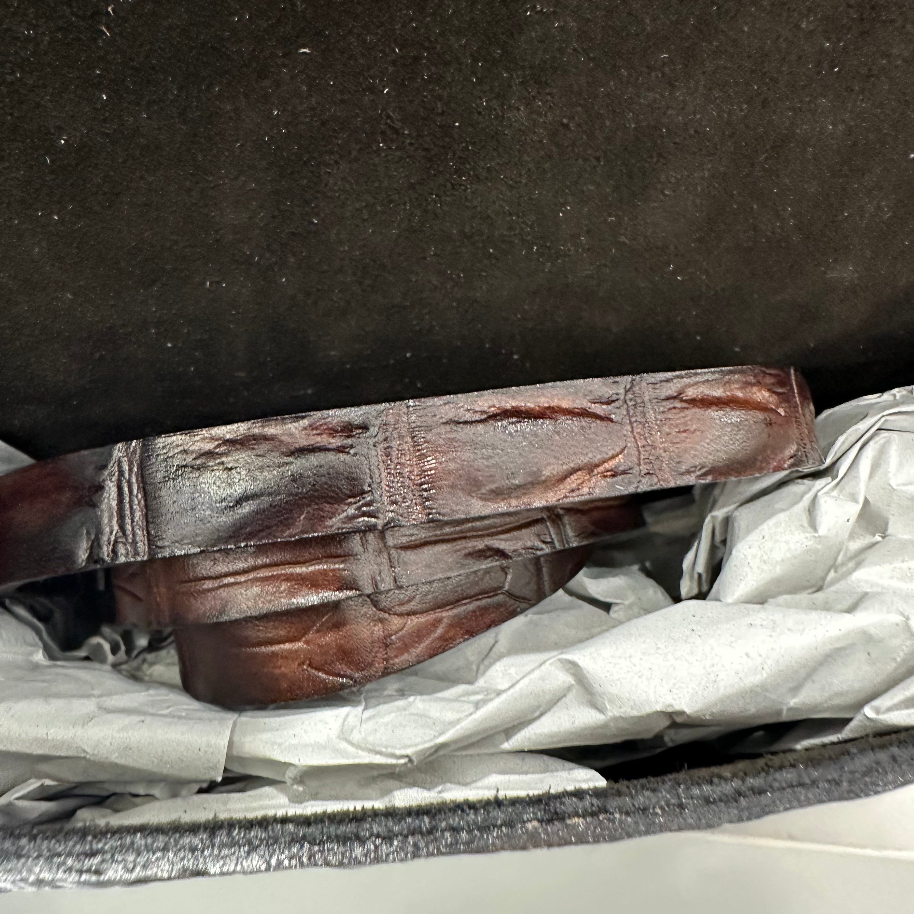 Alberto Luti pochette stampa cocco accessorio shake oro