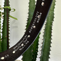 Alberto Luti cintura in pelle t.moro con monete e fibbia oro