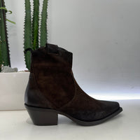 METISSE stivaletto texano SUEDE T. DI MORO tacco 20