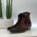 METISSE stivaletto texano SUEDE T. DI MORO tacco 20