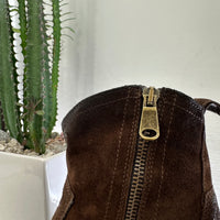 METISSE stivaletto texano SUEDE T. DI MORO tacco 20