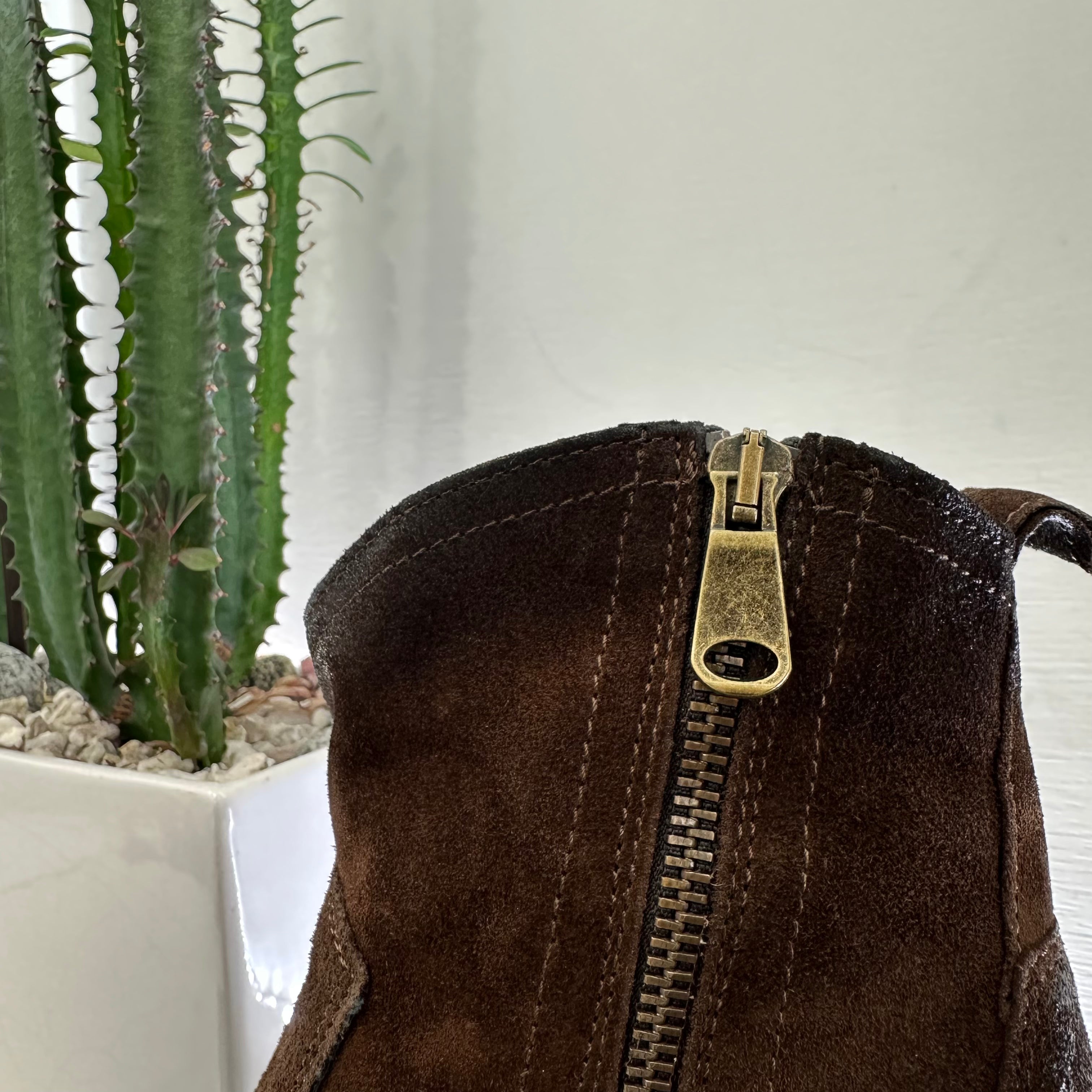 METISSE stivaletto texano SUEDE T. DI MORO tacco 20