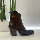 METISSE stivaletto texano SUEDE T. DI MORO tacco 70
