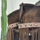 METISSE stivaletto texano FRANGE SUEDE T. DI MORO tacco 70