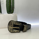 Alberto Luti cintura in pelle intrecciata nero accessorio ORO